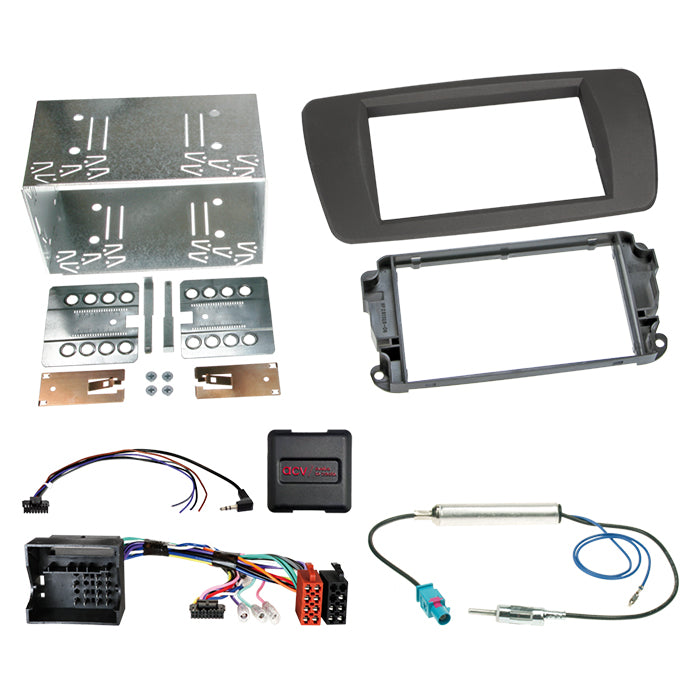 ACV, Komplet 2-DIN Kit Grå — Passer til Seat Ibiza 2008-2015