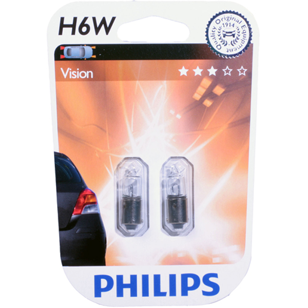 Philips, H6w 12V 6W BAX9s Pære