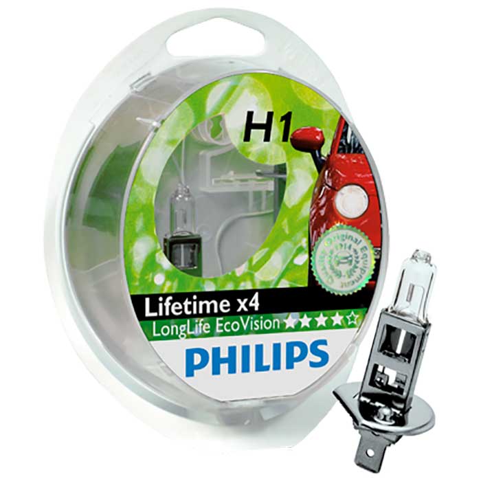 Philips, H1 LongLife EcoVision Pærer - 2 stk.