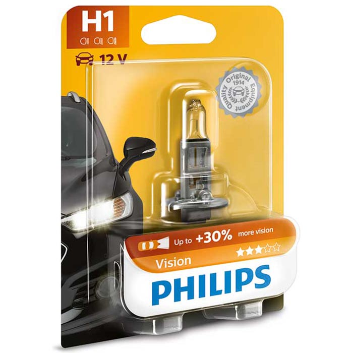 Philips, H1 Vision Halogenpære 12V 55W