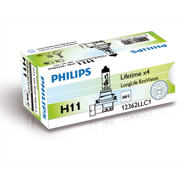 Philips, H11 LongLife EcoVision 12V 55W