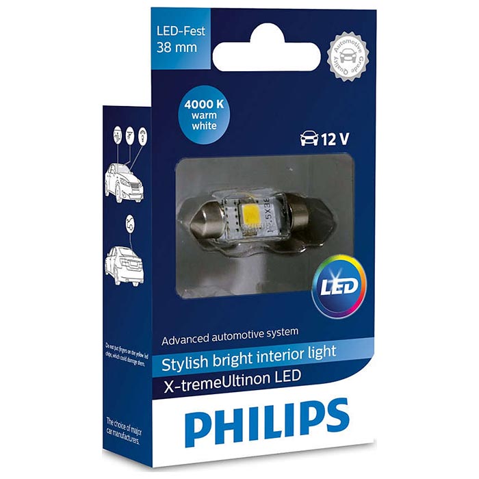 Philips, 38mm X-tremeUltinon LED Kabinelys 4000K 12V