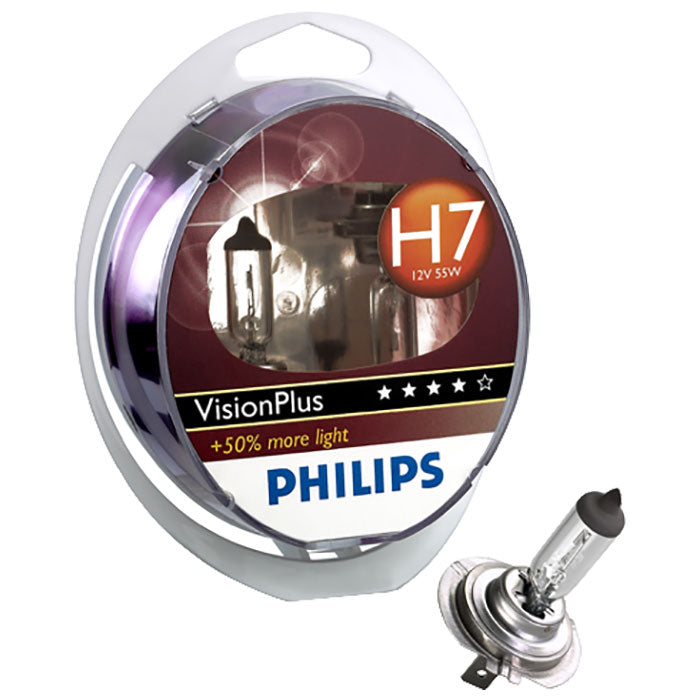 Philips, VisionPlus H7 Halogenpærer (+60%) - 2-pak