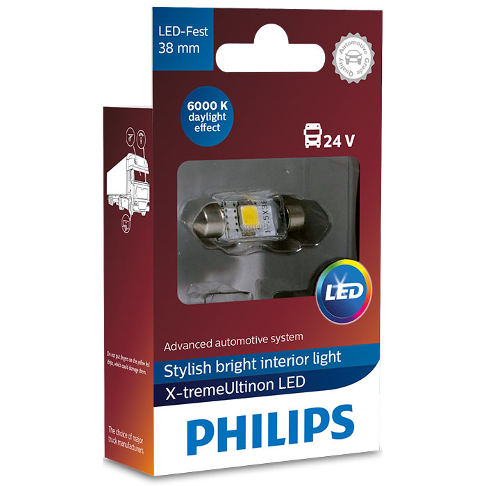 Philips, 38mm X-tremeUltinon LED Festoon 6000K 24V