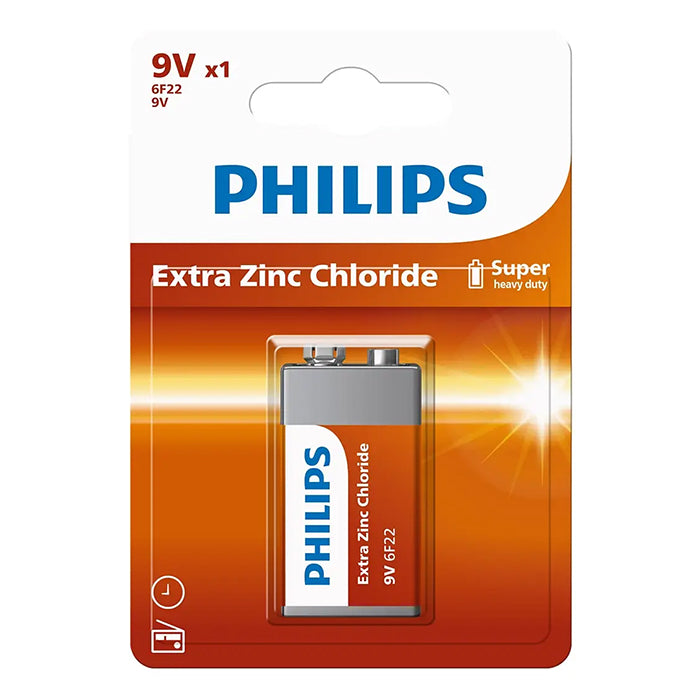 Philips, Longlife 9V Batteri 1 stk.