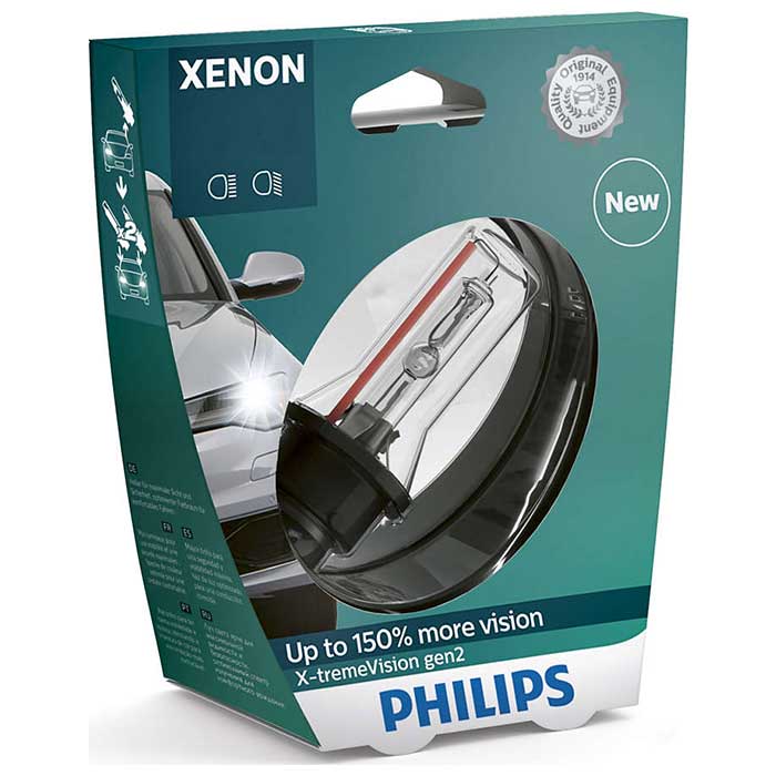 Philips, D1S X-tremeVision Gen2 Xenon Pære 150%