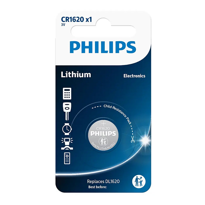 Philips, CR1620 Knapcelle Batteri 3V