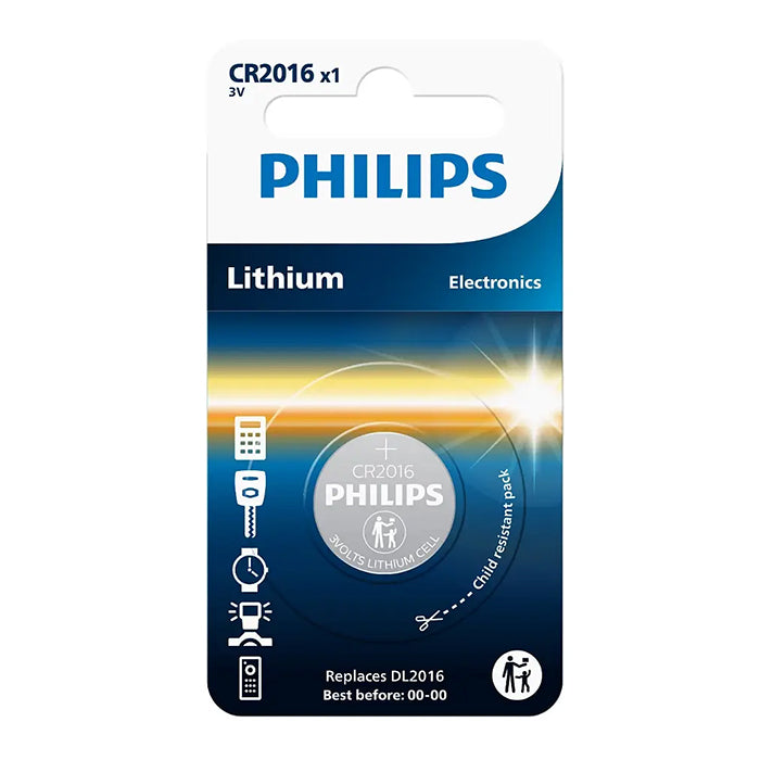 Philips, CR2016 Knapcelle Batteri 3V