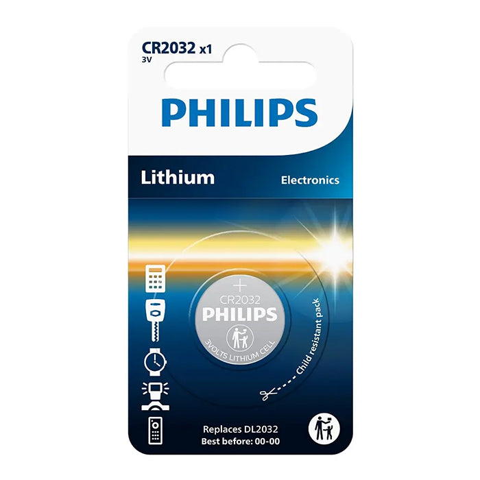 Philips, CR2032 Knapcelle Batteri 3V