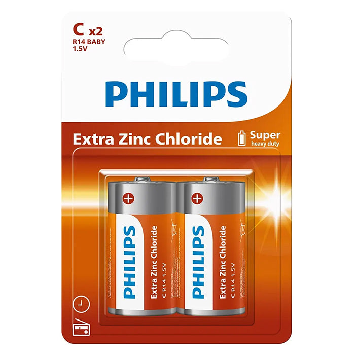 Philips, Longlife C Batteri 2 stk.