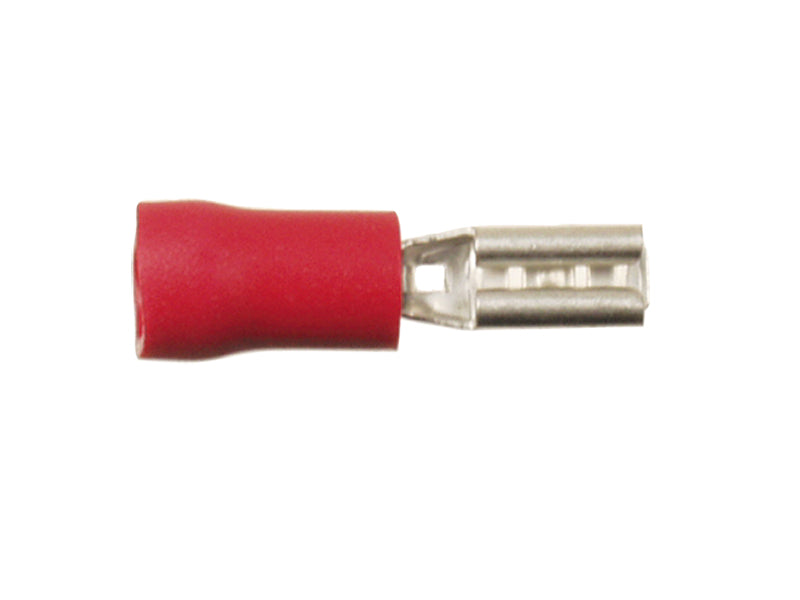 ACV, Kabelsko Rød 2,8mm / 100 Stk (flad Hun)