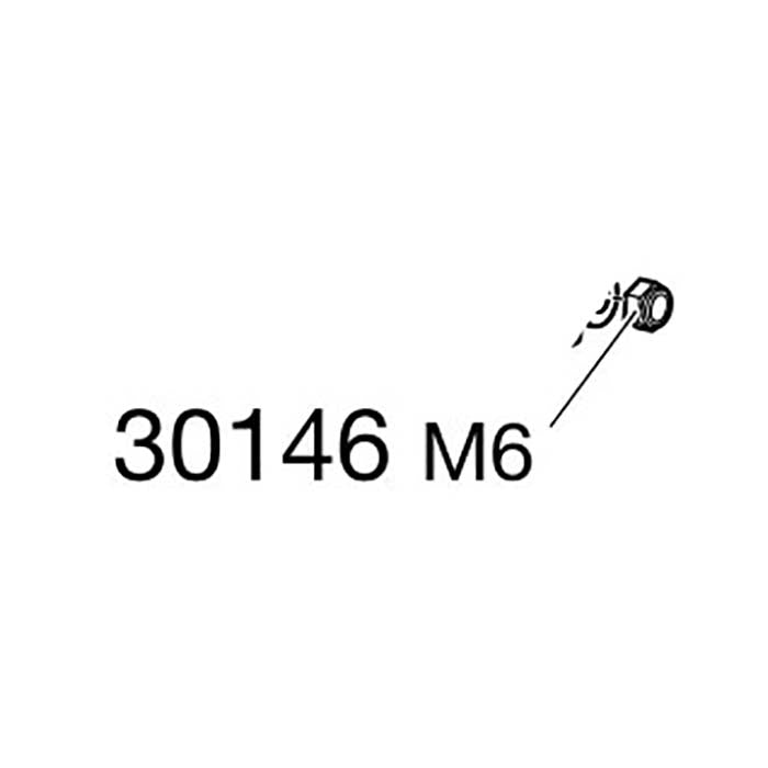 Thule, Låsemøtrik M6 Sort - 30146