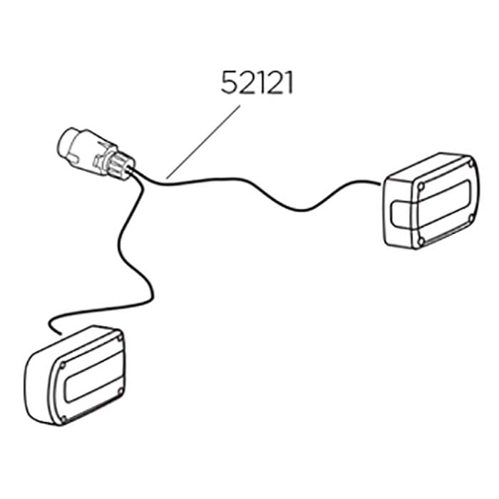 Thule, 52121 Ledningsnet m. Lygte for Cykelholder 921/923/92