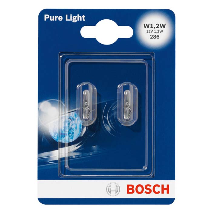 Bosch, T5 Pure Light Bilpære 12V 1,2W Dobbelt Pakke