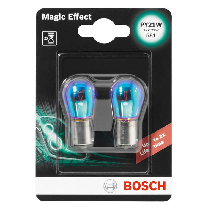 Bosch, 12V Orange Autopære PY21W (2 stk.)