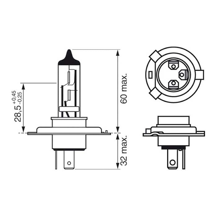 Bosch, Ultra H4 Halogen Pære 4200K 12V