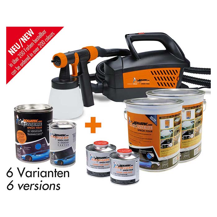 Foliatec, Mat Hvid Spray-System med Blank Sealer Pro-Set