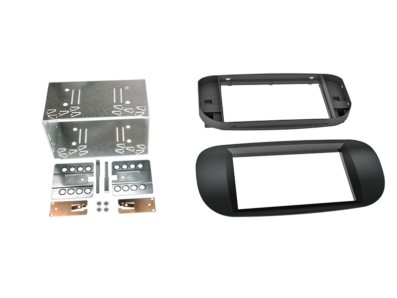 ACV, 2-DIN Kit Sort — Passer til Fiat 500 2005-