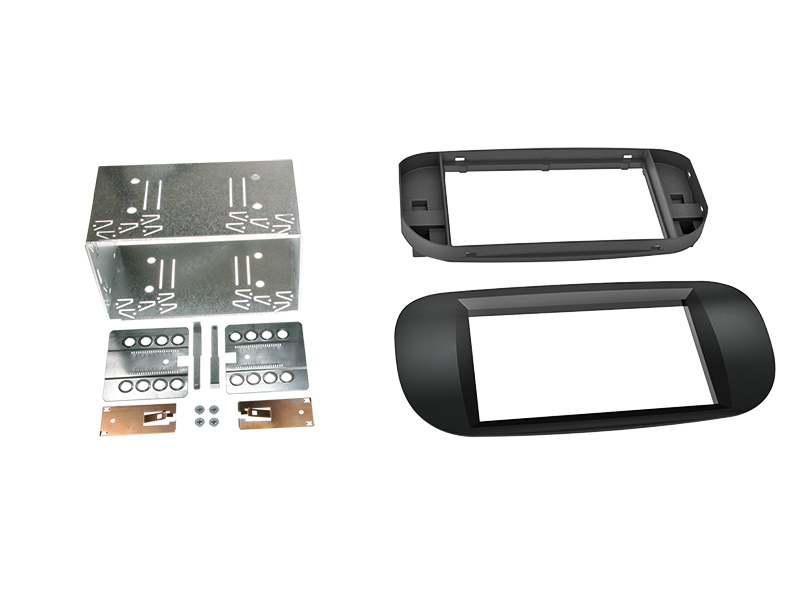 ACV, Fiat 500 2-DIN Monteringssæt Sort - Fra 2007