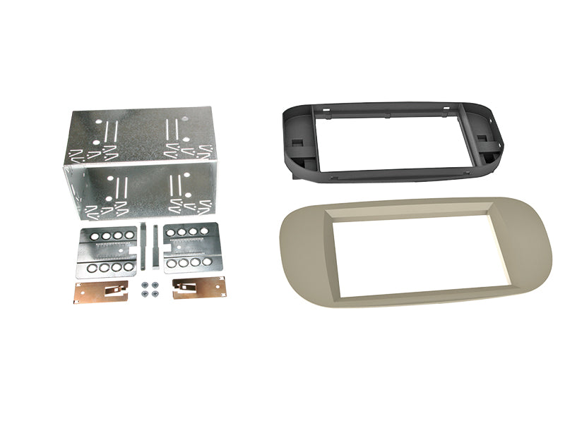 ACV, 2-DIN Kit Beige — Passer til Fiat 500 2005-
