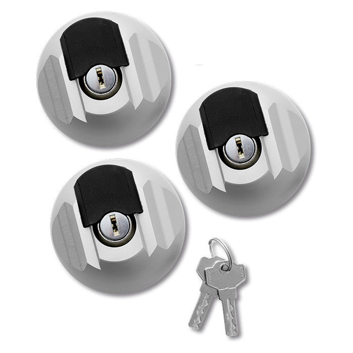 Disec, 75 Varevognslås - Nøgle Åbning - Sølv - 3 Stk.