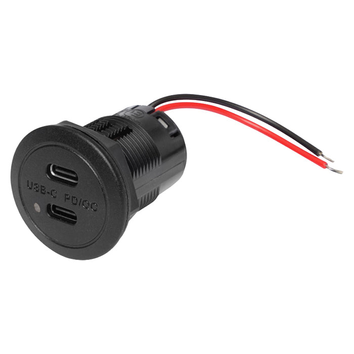 Procar, Dobbelt Usb-c Stik Til Indbygning Med LED
