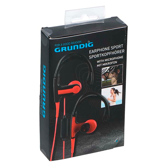 AutoPro, Stereo In-Ear Headset med Mikrofon - Rød/Sort