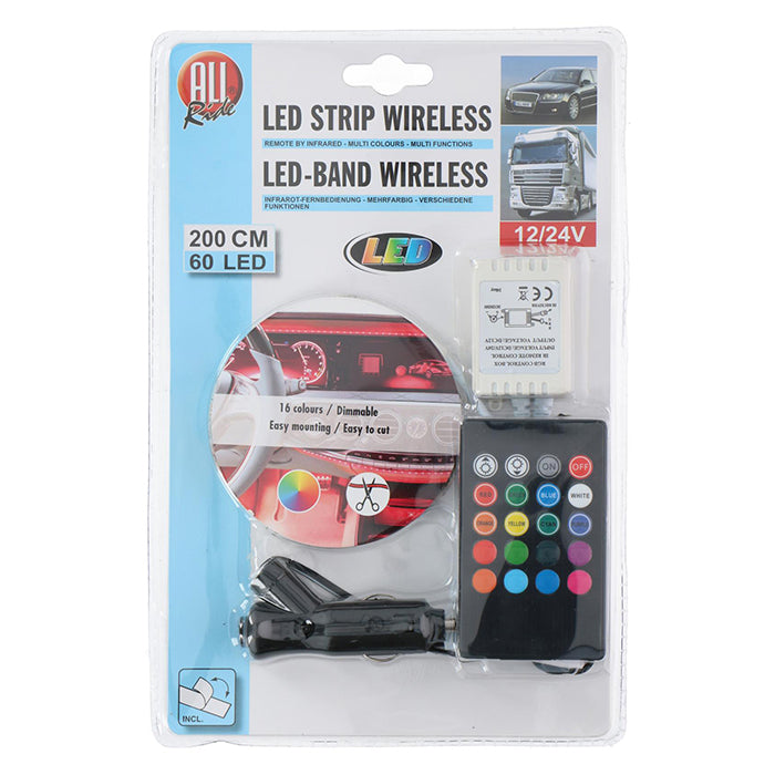 Allride, LED Bånd, Multicolour, 12V/24V, 200cm,