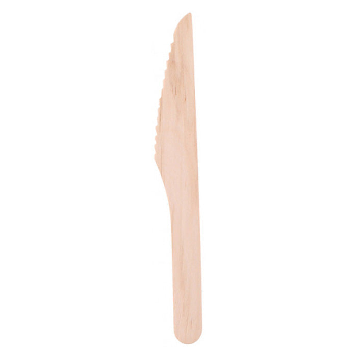 Edco, Eco-Friendly Wooden Disposable Knives - Pack of 50