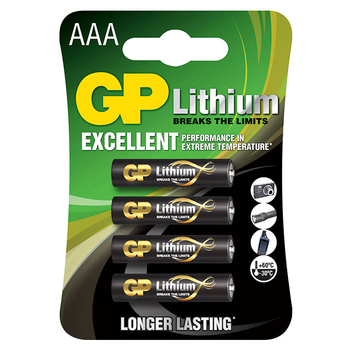 Gp-batteri, GP AAA-lithiumbatteri 1.5V, 24LF-2U4, 4-pak