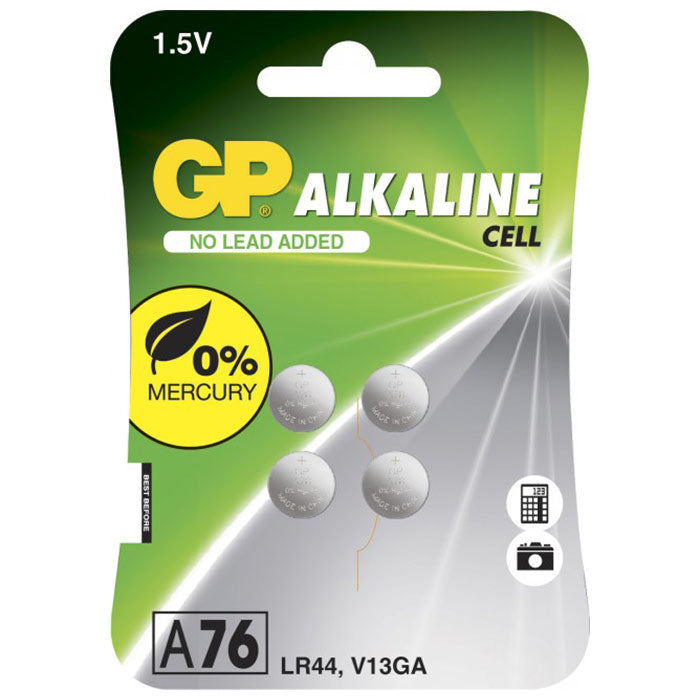 GP Batteri, Alkaline Knapcelle A76 1,5V - 4 Stk Pack