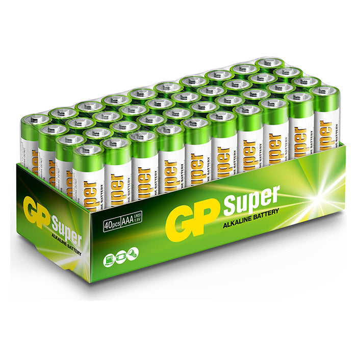 GP Batteri, AAA Alkaline 40-Pack - Langvarig Strøm