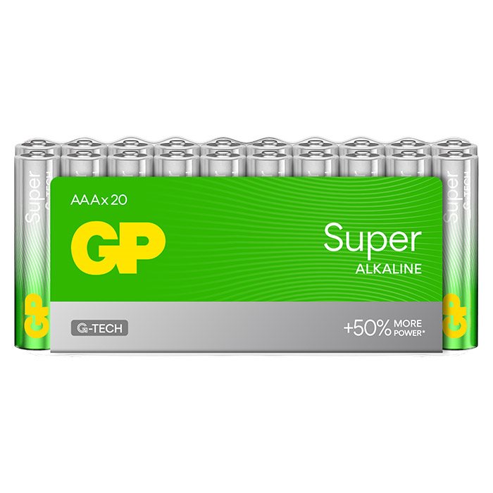 GP Batteries, GP Super Alkaline Aaa-batteri 24A/LR03 20-pak