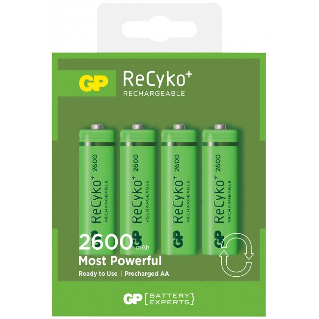 GP Batteri, Genopladelige AA 2600mAh (4-pak)