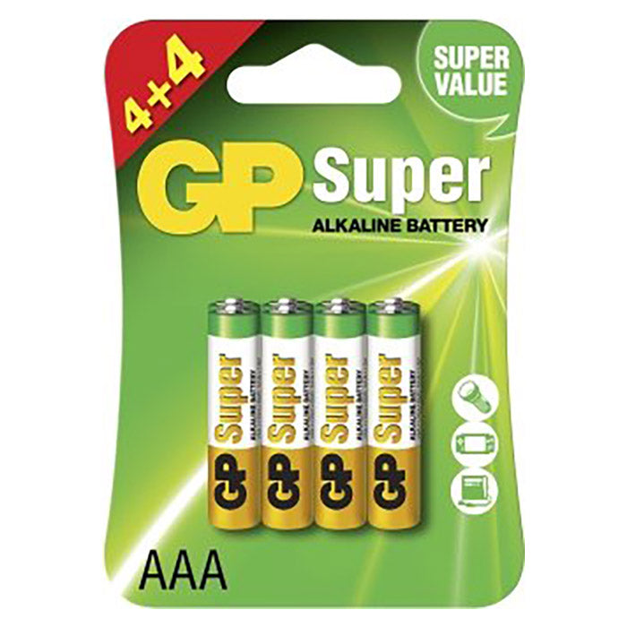 GP Batteri, Alkaline AAA 8-Stk Pakke