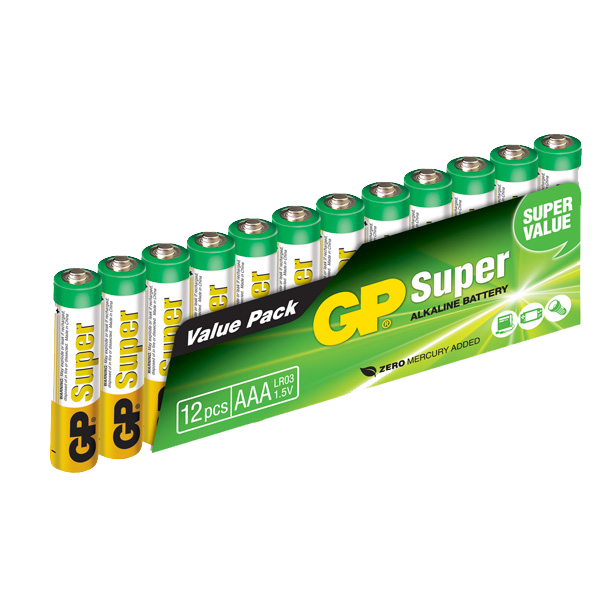 GP Batteri, AAA LR03 Alkaline - 12 Pack