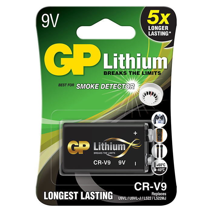 Gp-batteri, GP 9V Lithiumbatteri CRV9SD-2U1, 1-pak
