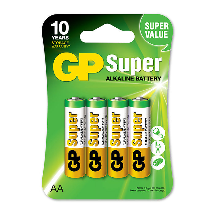 GP Batteri, Alkaline AA - 4 Pakke