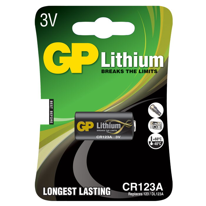 GP Batteri, Lithium CR123A (Enkelt Stk)