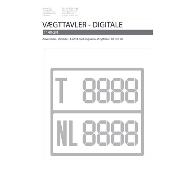 Skomø, Digital Vægttavler M/nytte Last Sølv
