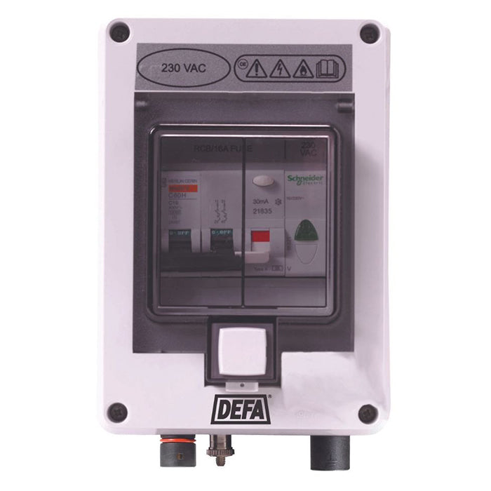 Defa, PlugIn Power Central 230V med Jordfejl og Sikringer
