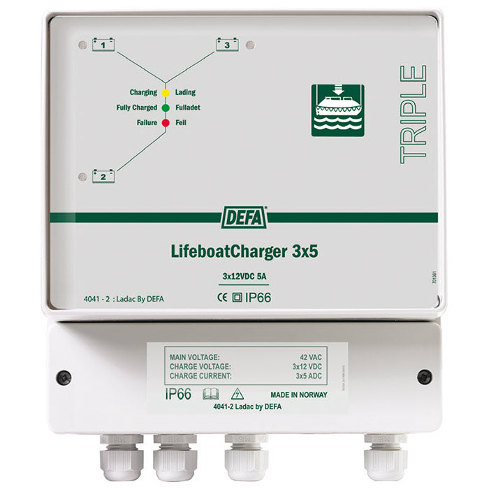 Defa, Lifeboat Battery Charger 42VAC 12V 3x5A