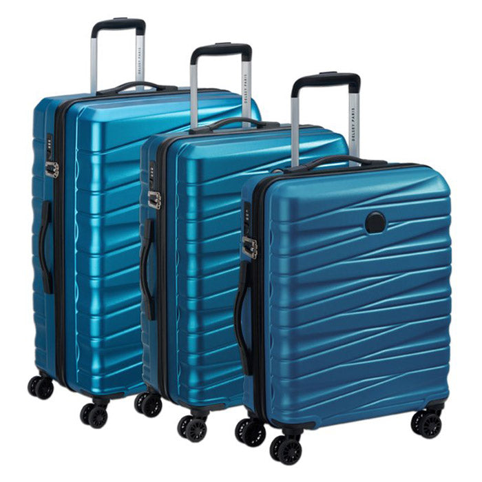 Delsey, Steel Blue 3-Delt Trolley Sæt