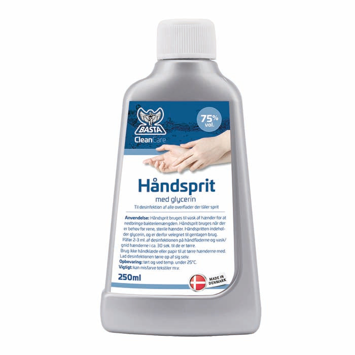 Basta, Antibakteriel Håndsprit 75% med Glycerin - 250ml