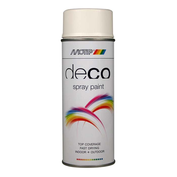 Motip, Deco Akrylmaling RAL 9010 Mat Hvid 400ml