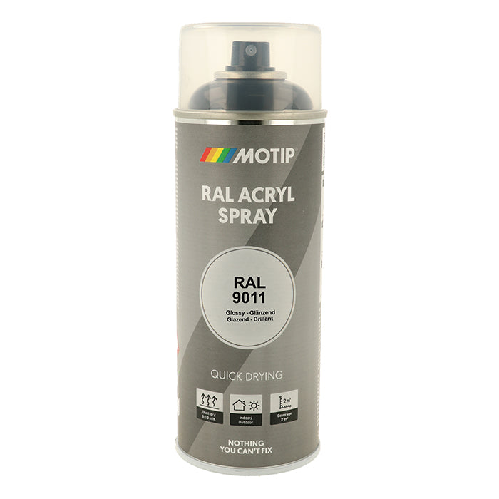 Motip, RAL 9011 Graphite Black Højglans Lak