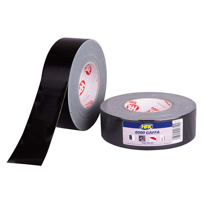 HPX, Sort Gaffa Tape - 19mm x 50m