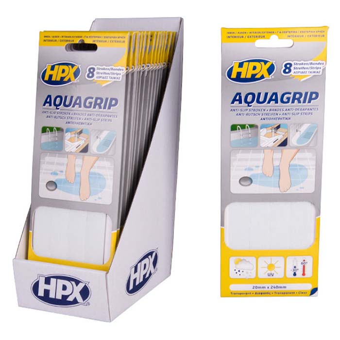 HPX, Transparent Skridsikker Ark 20mm x 240mm - 8 stk