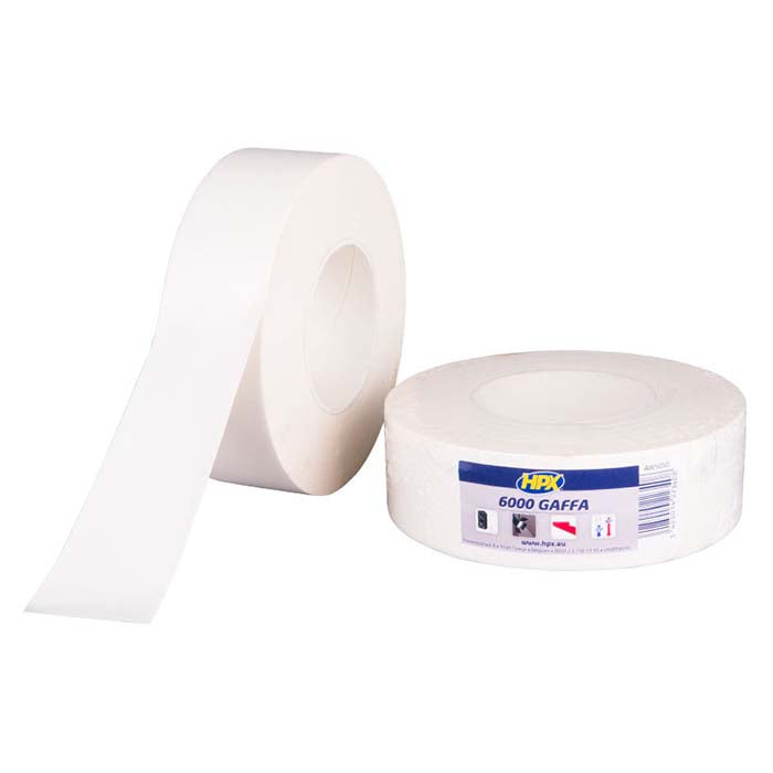 HPX, Premium Hvid Gaffa Tape - 50mm x 50m