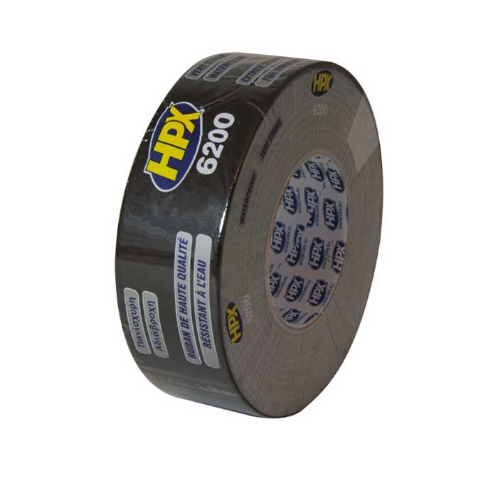 HPX, Sort Gaffa Tape - 50mm x 50m Rulle